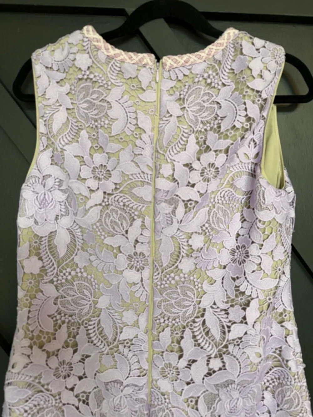 NWT MILLY 3D Garden Lace Sleeveless Mini Dress in Lilac, Size 6 - Picture 9 of 13